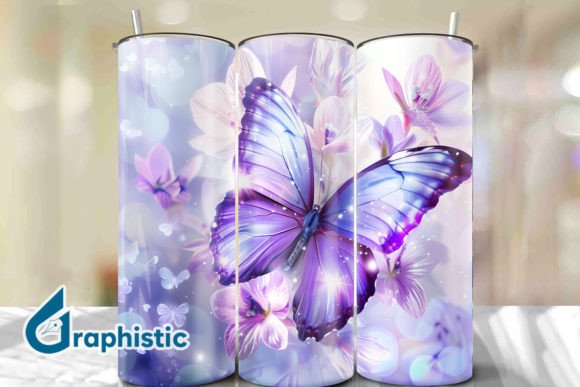 Break Through Butterfly Tumbler Wrap 32 Graphics & Backgrounds