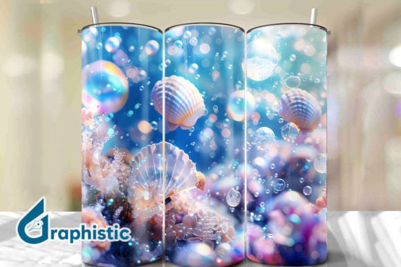 Bubbles Pearl Sunset Tumbler Wrap 21 Graphics & Backgrounds