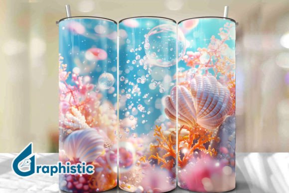 Bubbles Pearl Sunset Tumbler Wrap 28