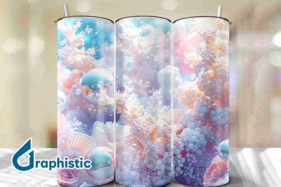Bubbles Pearl Sunset Tumbler Wrap 39