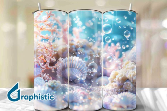 Bubbles Pearl Sunset Tumbler Wrap 40 Graphics & Backgrounds