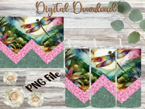 Dragonfly Tumbler Graphics & Print Templates