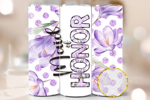 Maid of Honor Tumbler PNG Wedding Design: Graphics for Crafts & Local Branding