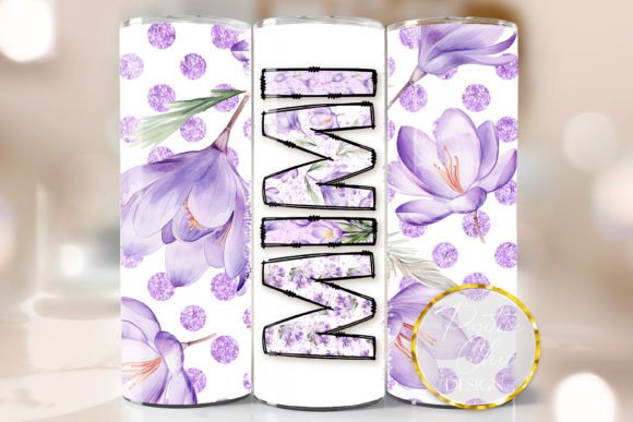 Mimi Tumbler Wrap Mothers Day Design PNG: Graphics for Crafts & Content