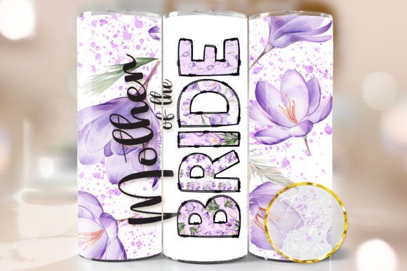 Mother of the Bride Flowers Tumbler PNG: Graphics for Crafts & Branding