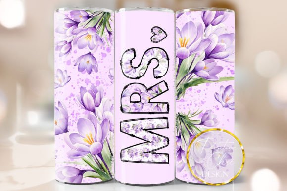 MRS Wedding Tumbler Wrap PNG: Graphics for Crafts