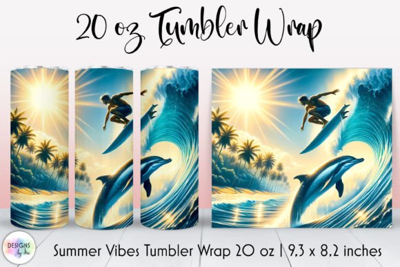 Tropical Beach Tumbler Wrap Graphics for Real Local Business Branding