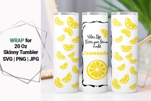 Tumbler Skinny 20oz Lemonade Label: Graphics for Crafts