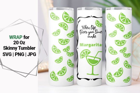 Tumbler Skinny 20oz Margarita Label: Graphics for Crafts & Brand Play